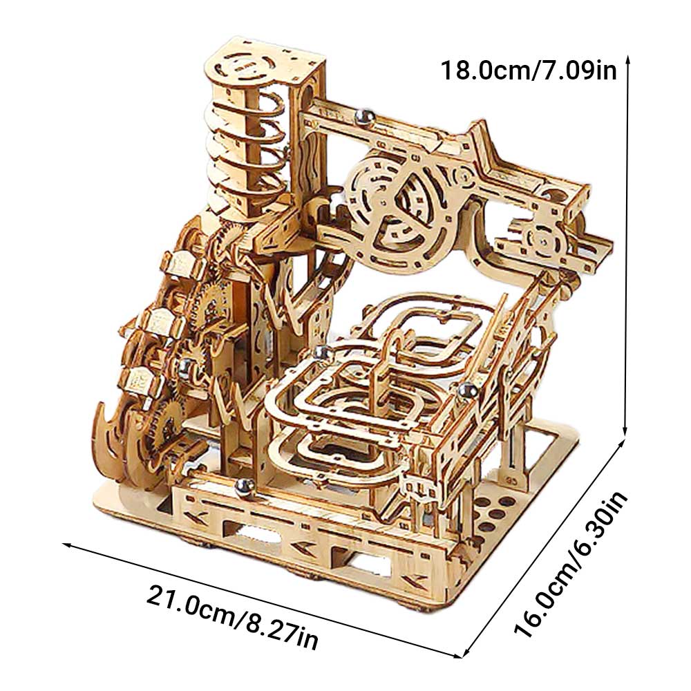 Dual City Electric Marble Run 3D Wooden Puzzle - CraftDIYKit