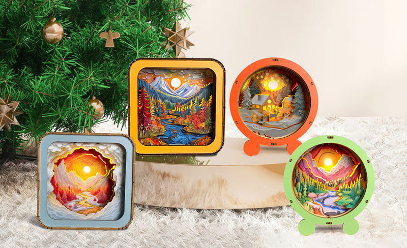 クリスマスビレッジ - 3Dパズルナイトランプ – Crafthub Japan