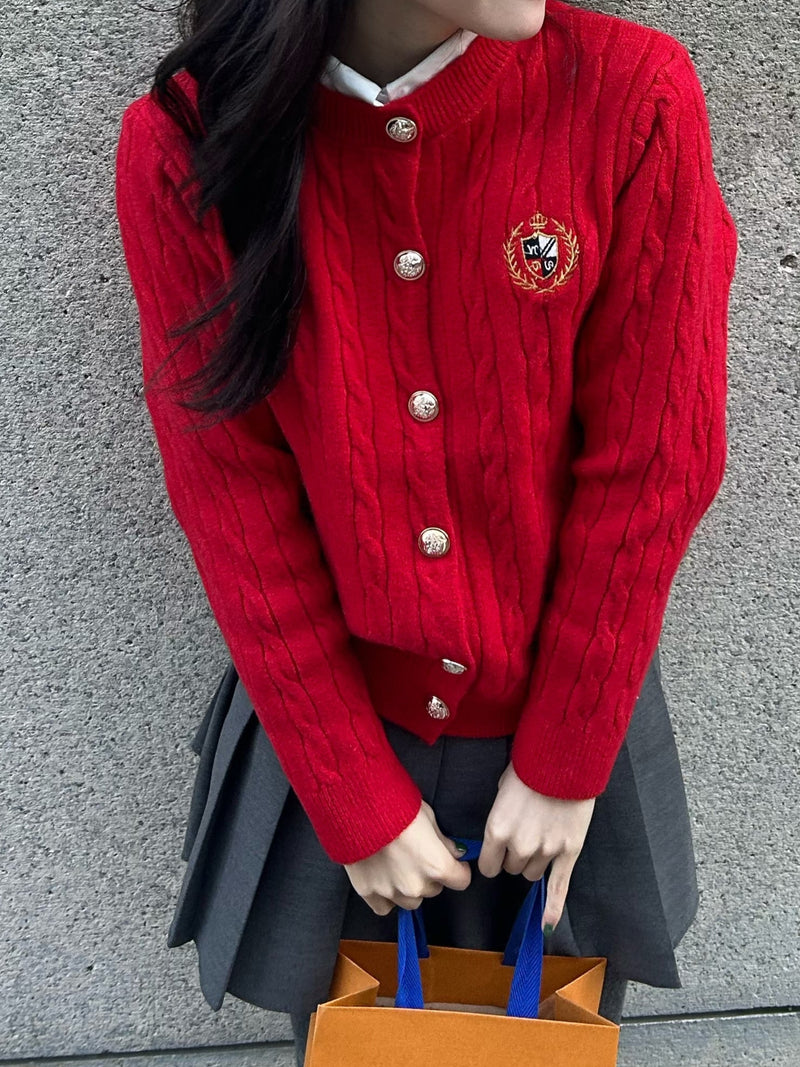 ワインレッドスクールカーディガン DPA43560 – CRAMMY