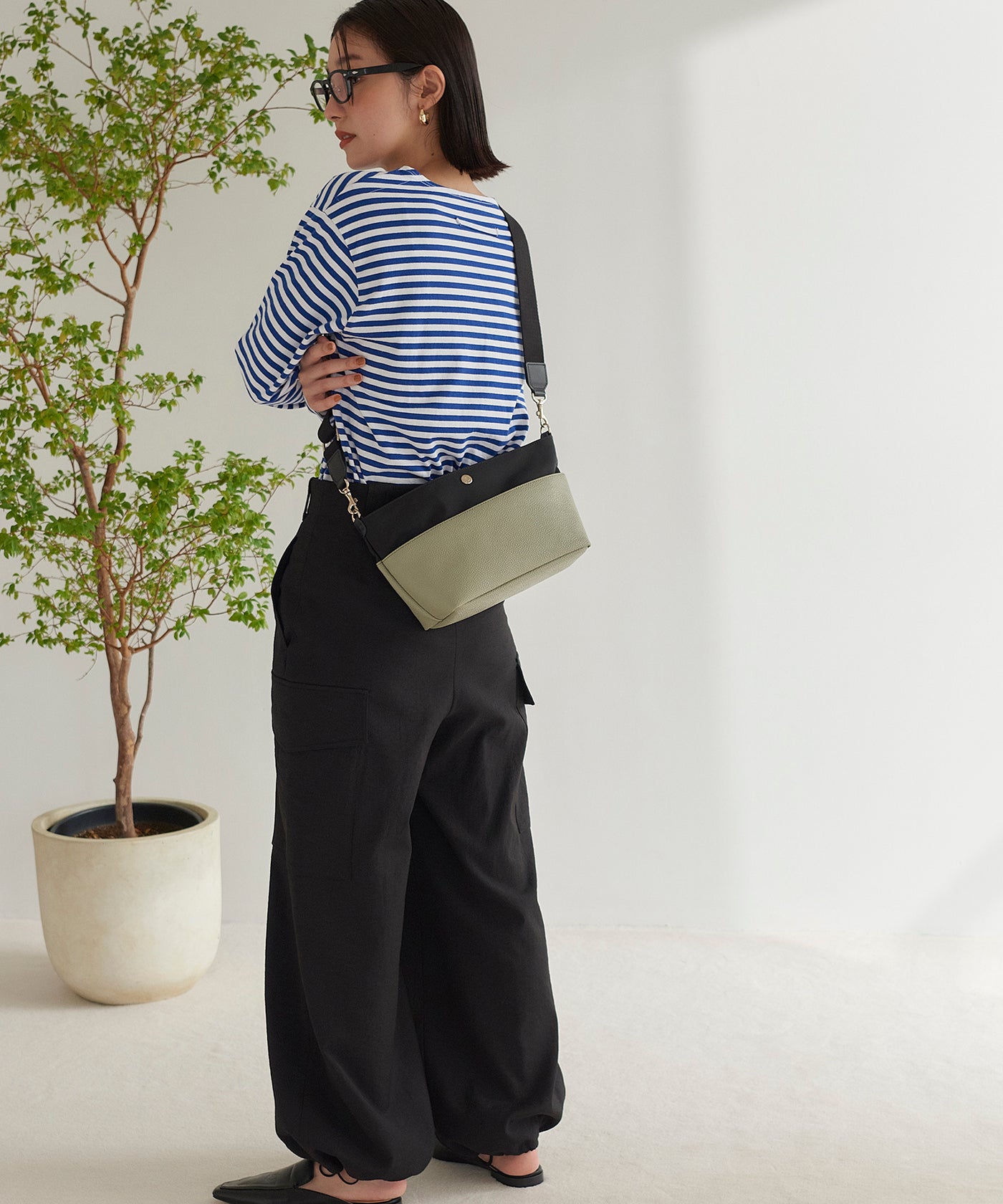 SCOTCH GRAIN スコッチグレイン マザーズバッグ バイカラー ショルダー