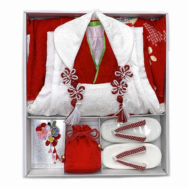 七五三 3歳 着物 セット 女の子 被布セット用 本絞り柄・刺しゅう入り