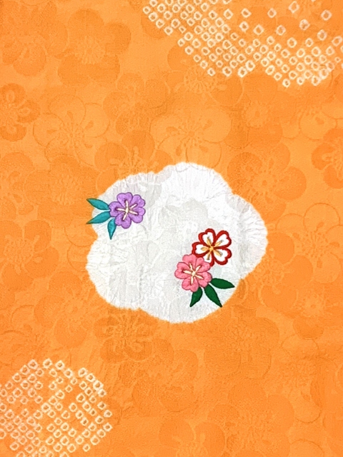 七五三 着物 3歳 女の子 正絹 絵羽柄 本絞り 総刺繍 三ツ身の子供着物