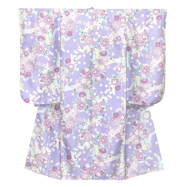 七五三 着物 7歳 2025年新作 女の子 古典柄の子供着物 小紋柄(総柄