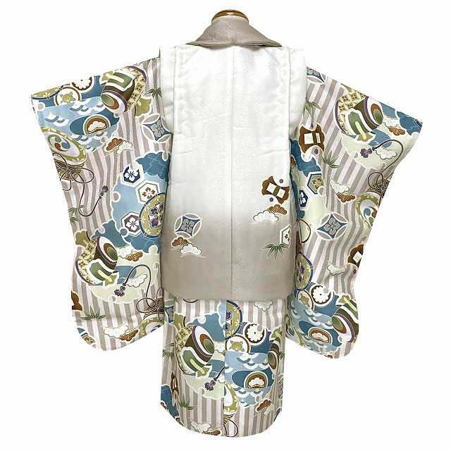 七五三 着物 3歳 男の子 被布コートセット “花うさぎ” ブランド 着物