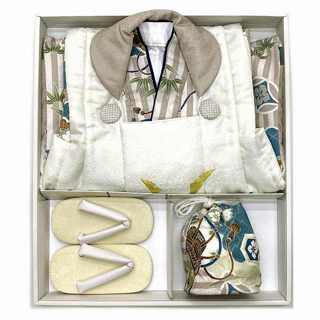 七五三 着物 3歳 男の子 被布コートセット “花うさぎ” ブランド 着物