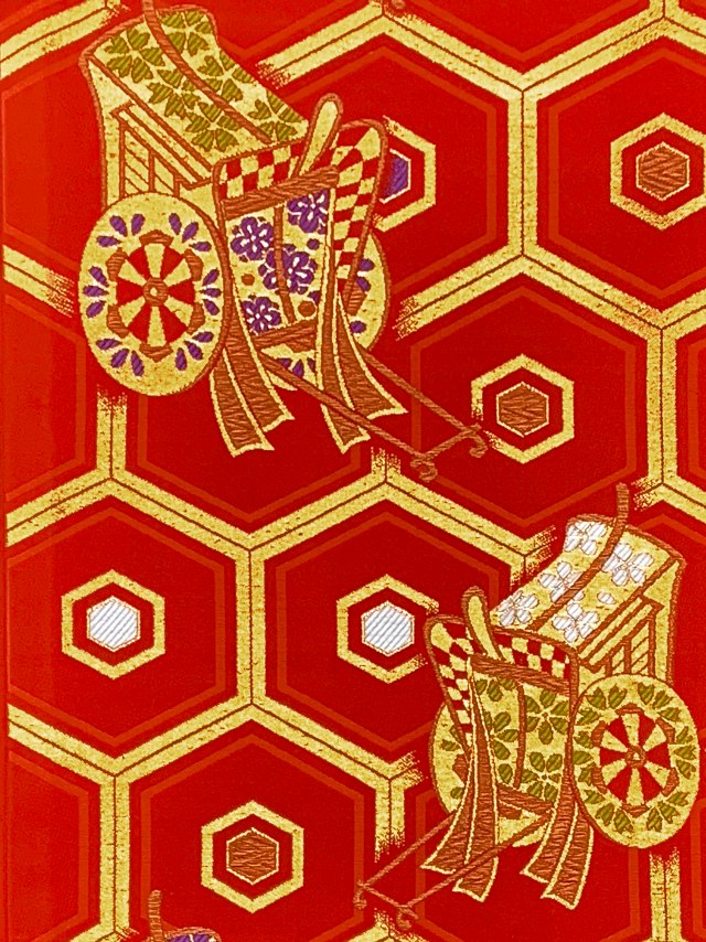 七五三 袋帯 正絹 桐生織 こども・ジュニア用 日本製 全通の女の子用祝