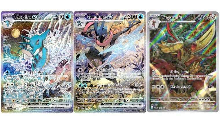 ポケカ】ゲッコウガexやキングドラexのイラストレーションコレクション