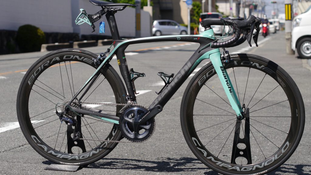 カスタム☆Bianchi 「ビアンキ」のOLTRE XR3 オルトレ 日泉ケーブルに