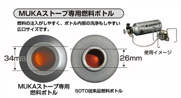 アウトドア ＞ SOTO ＞ SOTO MUKAストーブ専用燃料ボトル 1000ml SOD