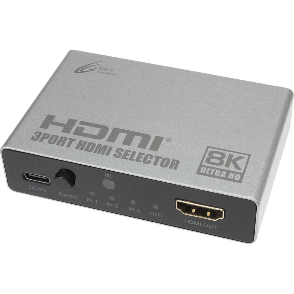 CYBER・HDMIセレクター8K 3in1（PS5／SWITCH用）｜サイバーガジェット