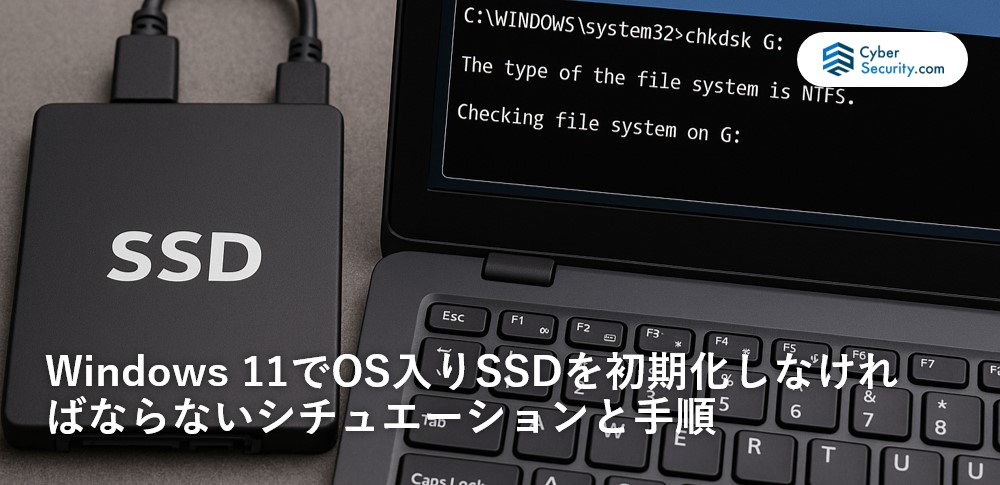 Windows 11でOS入りSSDを初期化しなければならないシチュエーションと