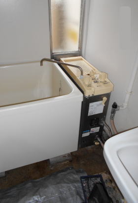 リンナイ製シャワー付きバランス式（＝BF式）ふろがまRBF-ASBNの交換