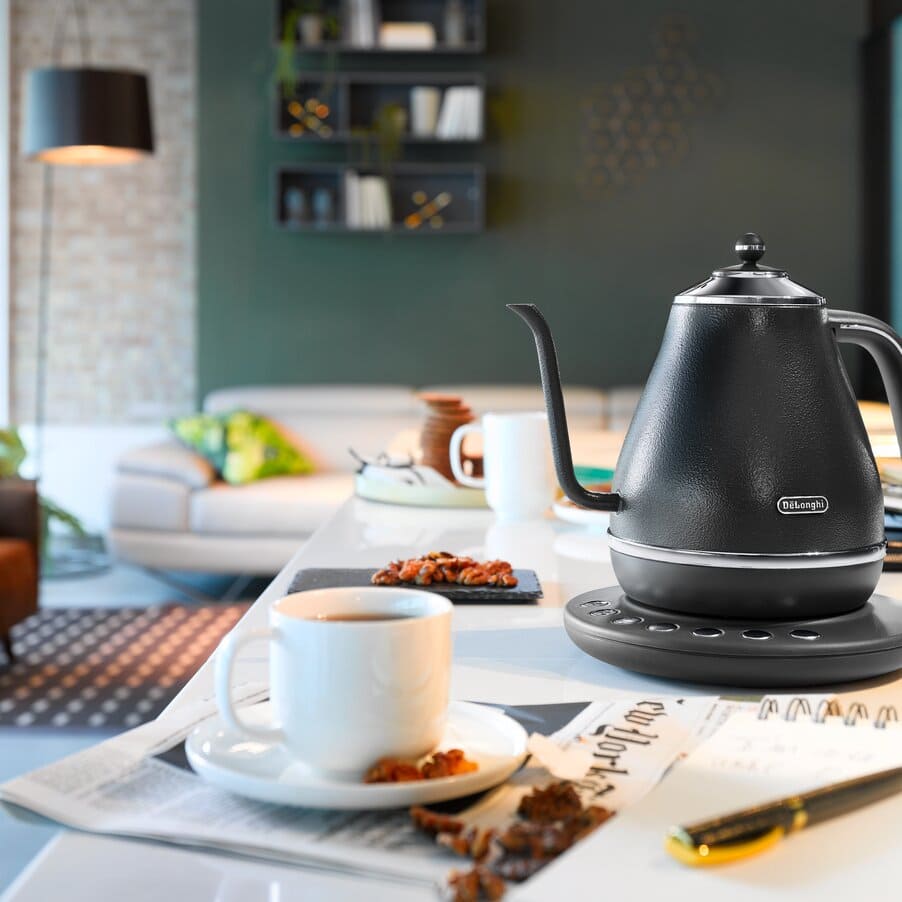 アイコナ 温度設定機能付き電気カフェケトル プレステージグレー