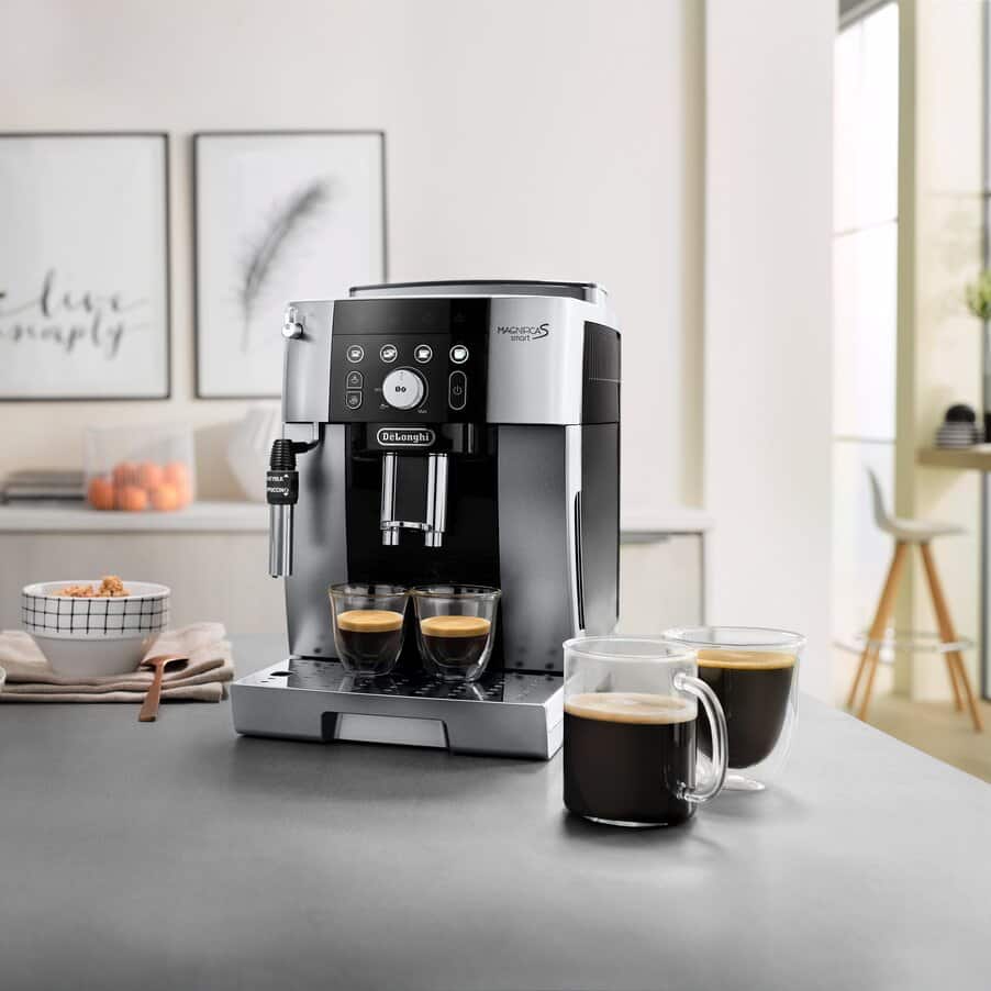 マグニフィカS スマート 全自動コーヒーマシン シルバーブラック