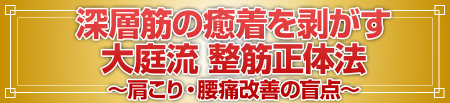 株式会社 医療情報研究所 | 深層筋の癒着を剥がす 大庭流 整筋正体法