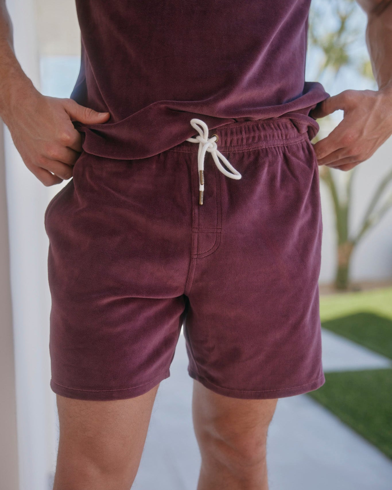 The Rio Velour Shorts - Bordeaux – Dandy Del Mar