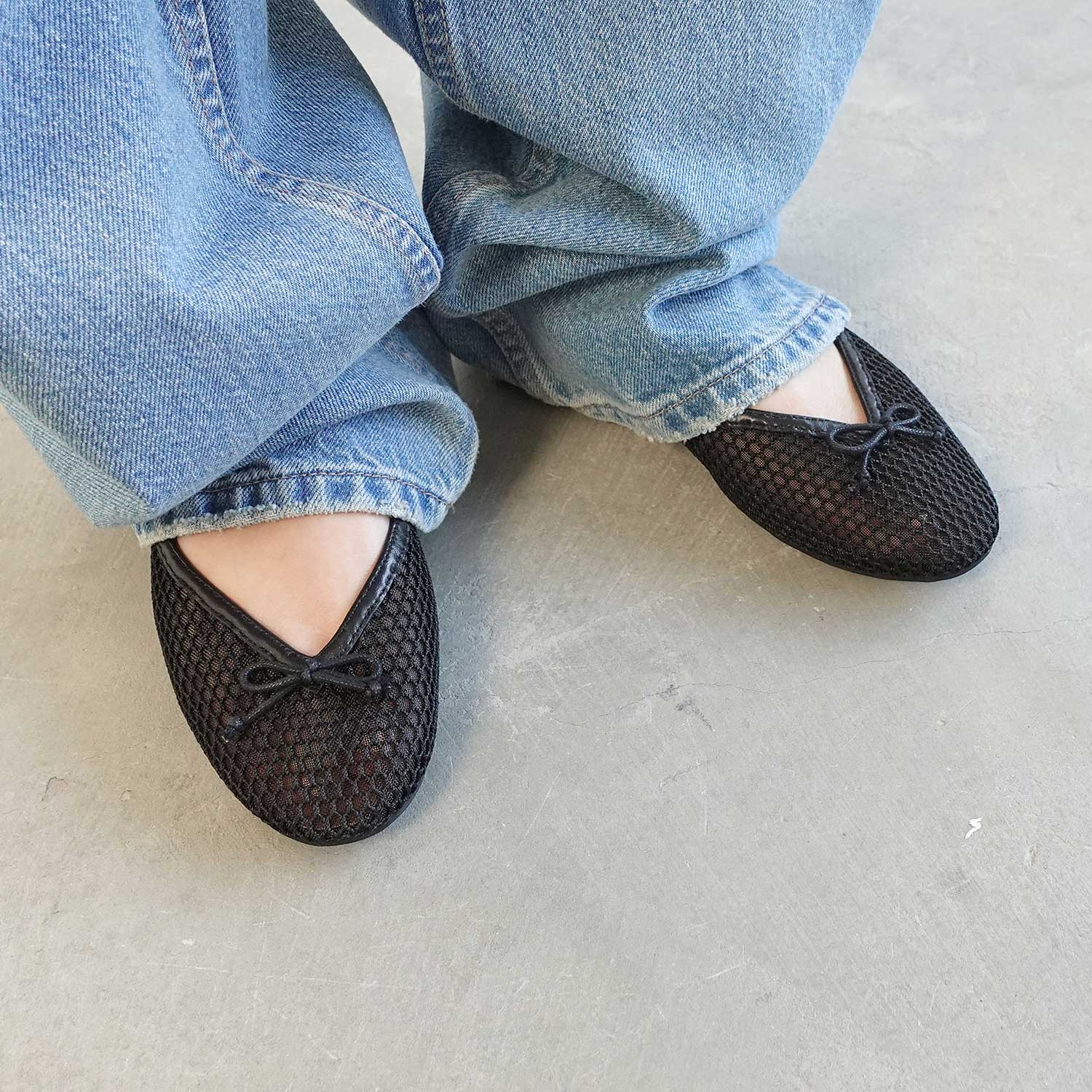 Daniella & GEMMA ONLINE STORE – 甲浅メッシュラウンドバレエシューズ