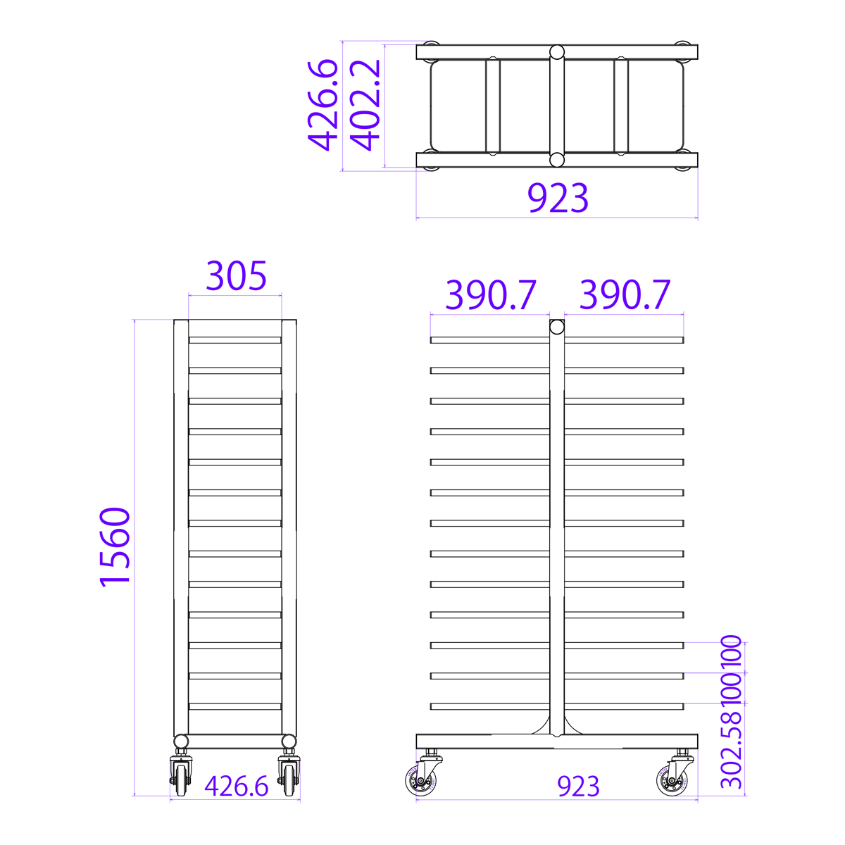 INDUSTRIAL VILLAGE / 【HACCP対応・製パンラック】トンボラック 標準
