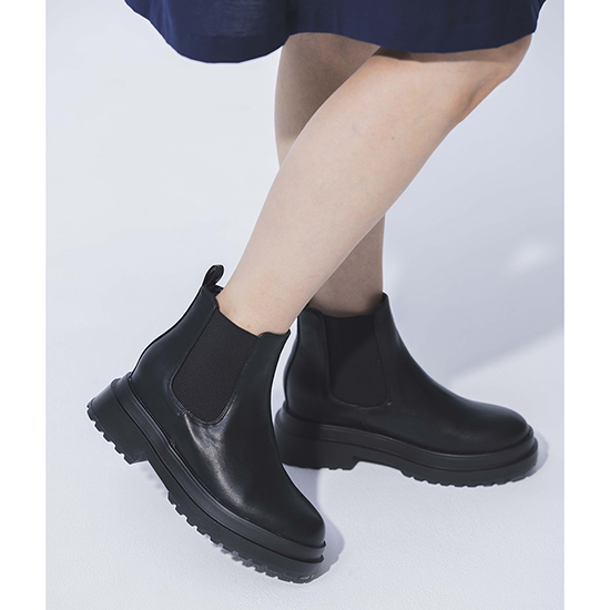 RiiiKa]【kokode別注】脚長インヒールサイドゴアブーツ(晴雨兼用