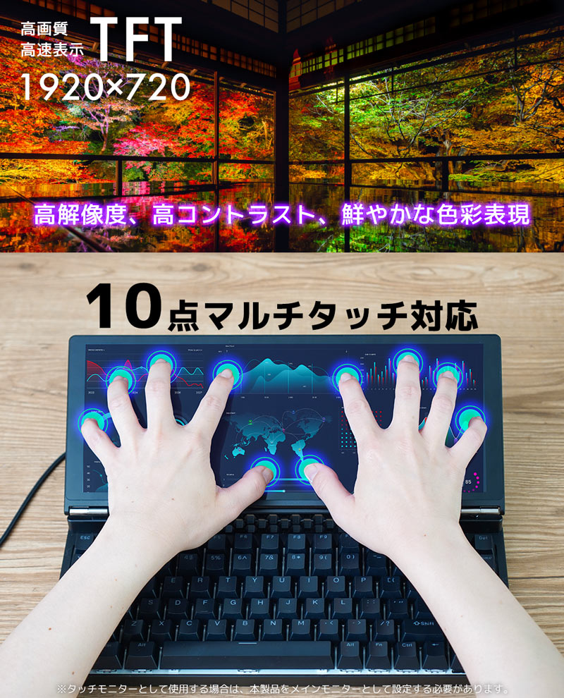 10インチモニター搭載メカニカルキーボード | 【公式】サンコー通販サイト