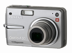 ペンタックス、1,000万画素になった手ブレ補正コンパクト「Optio A20」