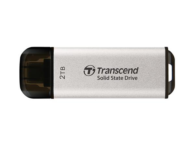 トランセンド、USB Type-C内蔵のスティック型SSDに新色「シルバー」を