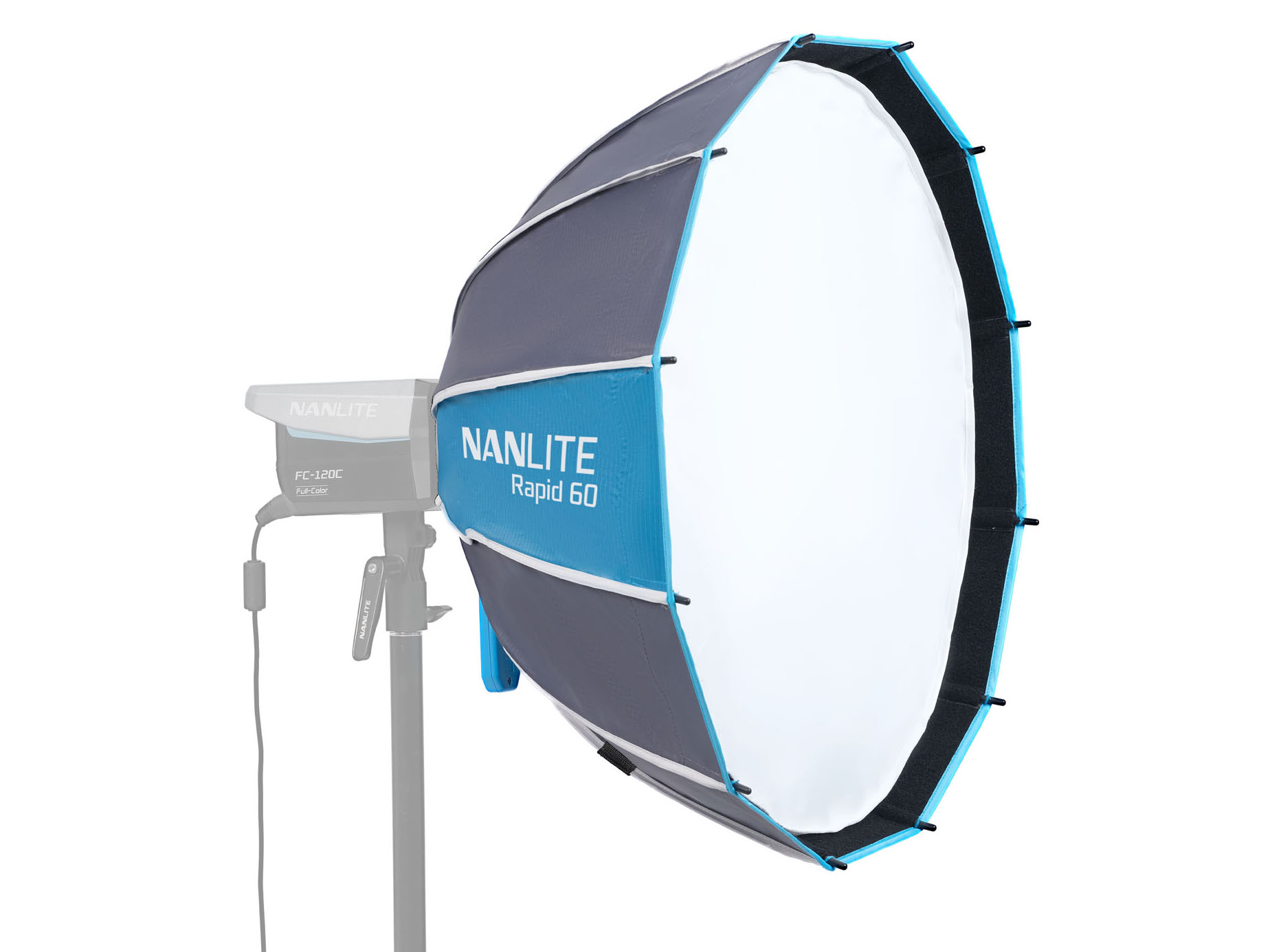 ワンアクションで開閉するNANLITEパラボックスに小径60cmタイプ