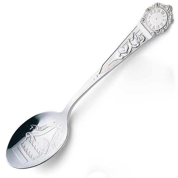 送料無料】 銀製 スプーン バースレコード 名入れ彫刻無料 / セット