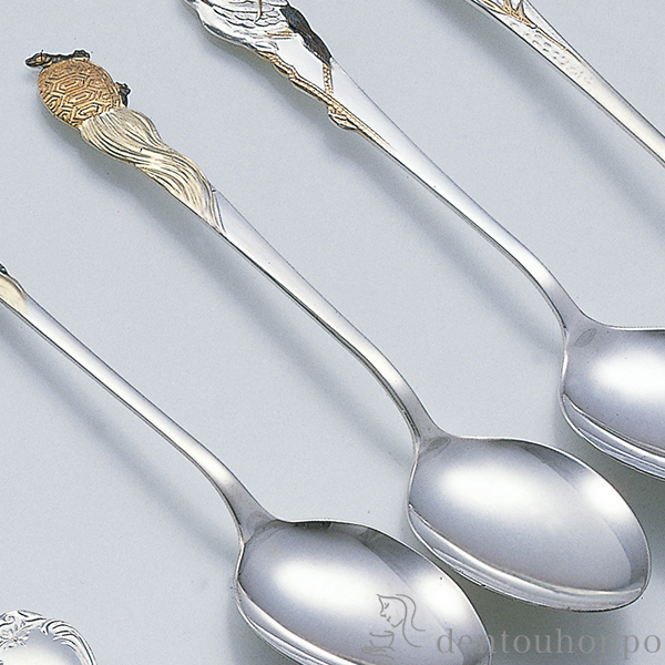 送料無料】 銀製 コーヒースプーン 亀 / セット ティー コーヒー