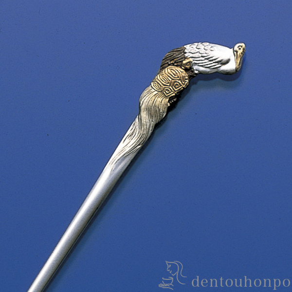 銀製 楊枝 鶴亀 / おしゃれ 茶道具 菓子切り 高級 和菓子 東京銀器（銀
