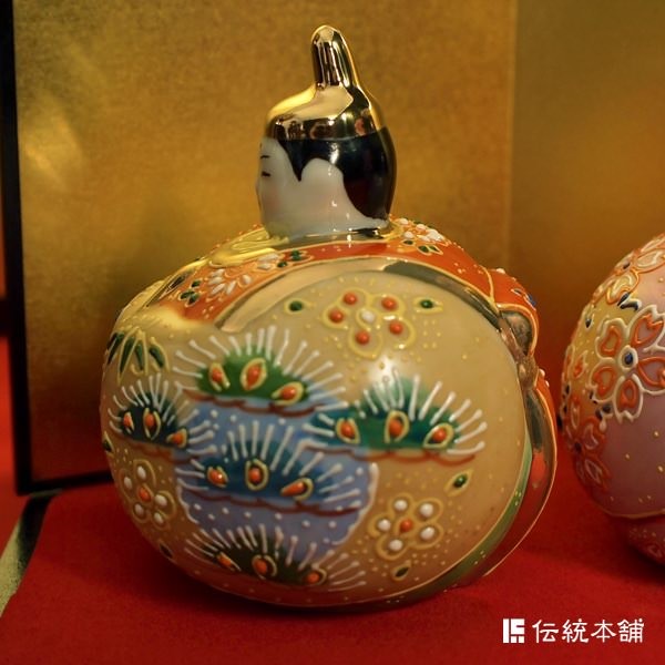 名入れ木札無料】 【送料無料】 玉雛人形 桜盛 3号 台・敷物・立札