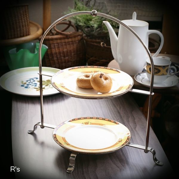 LUCKYWOOD ラッキーウッド アローロ 18-10ステンレス ケーキスタンド