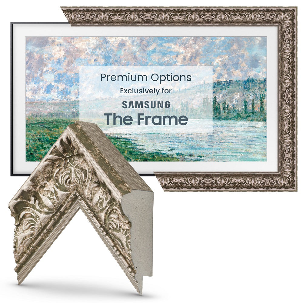 Tuscan Silver Frame for Samsung The Frame TV | Deco TV Trames
