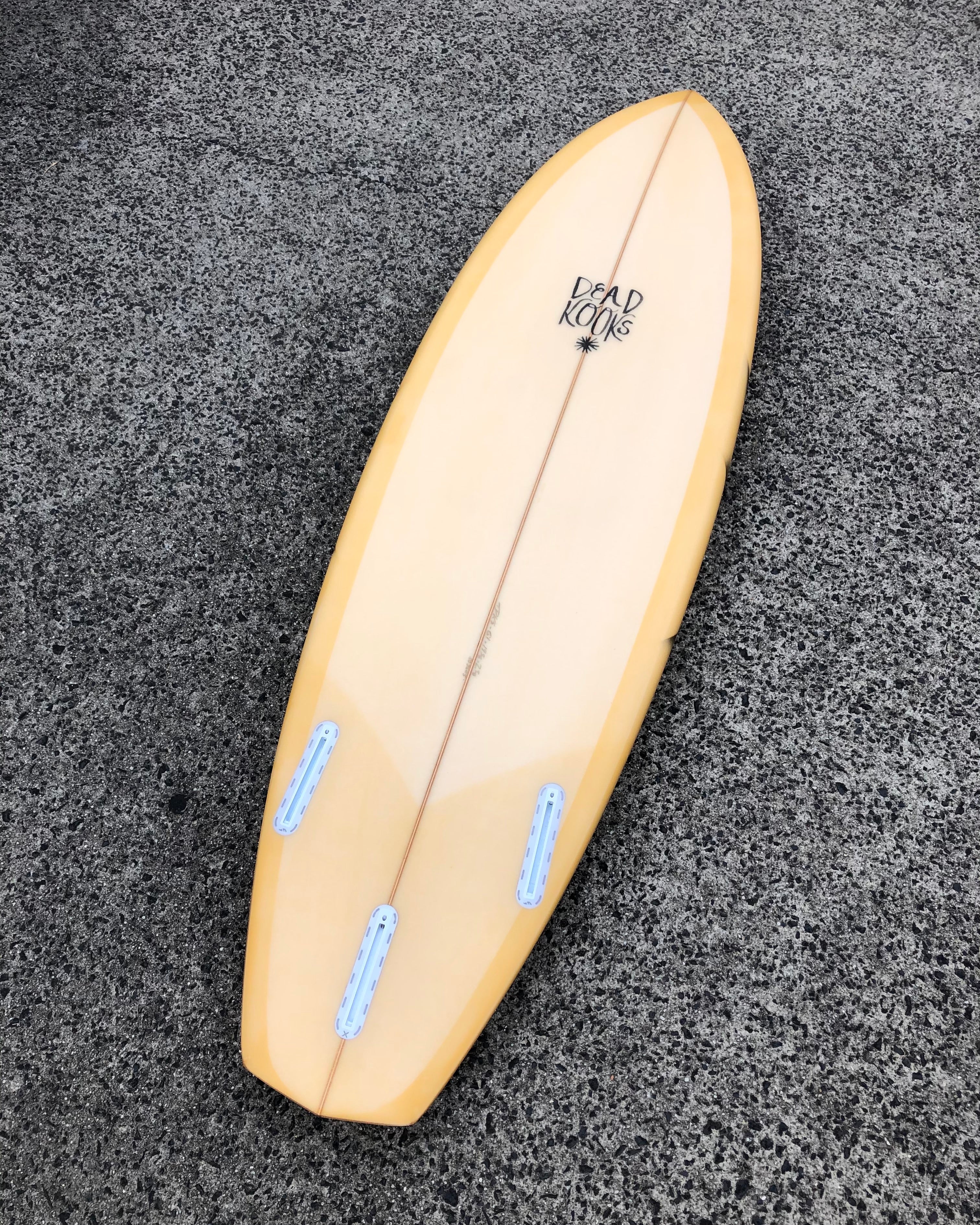 Flatdeck Thruster - 6'1 Peach Flame – Dead Kooks Surfboards