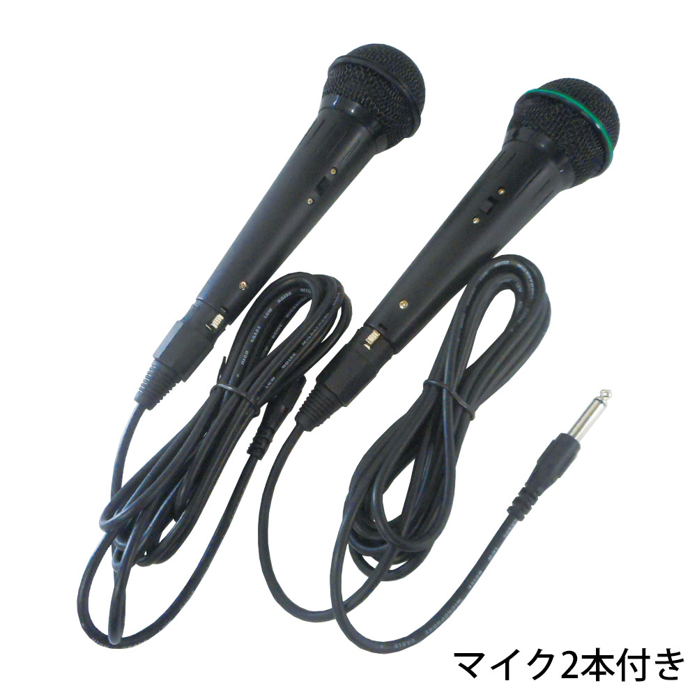 カラオケができるラジカセ（カラオケDVD/マイク2本付き