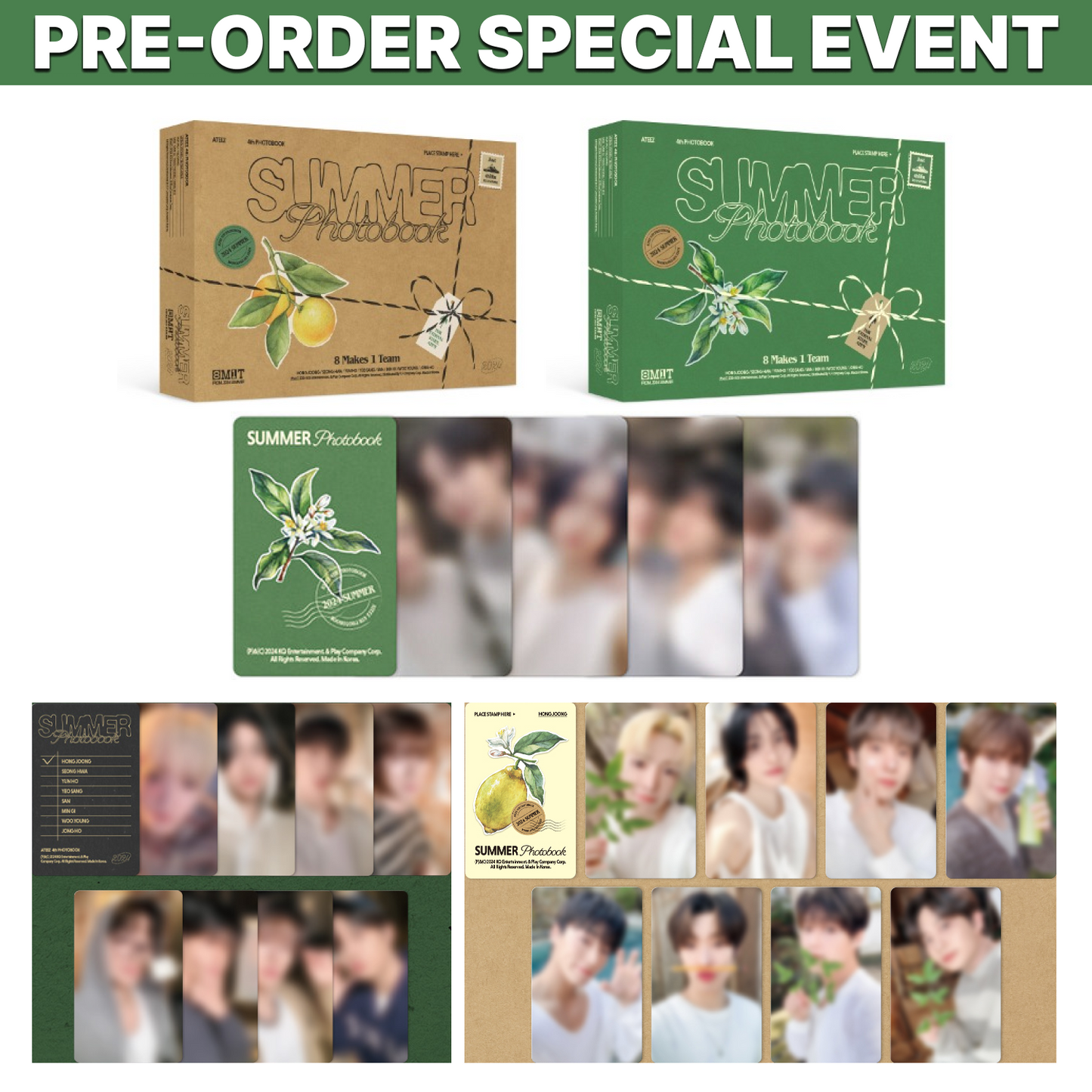 ATEEZ 2024 SUMMER PHOTOBOOK Yes24 特典 SAN ATEEZ 2024 SUMMER