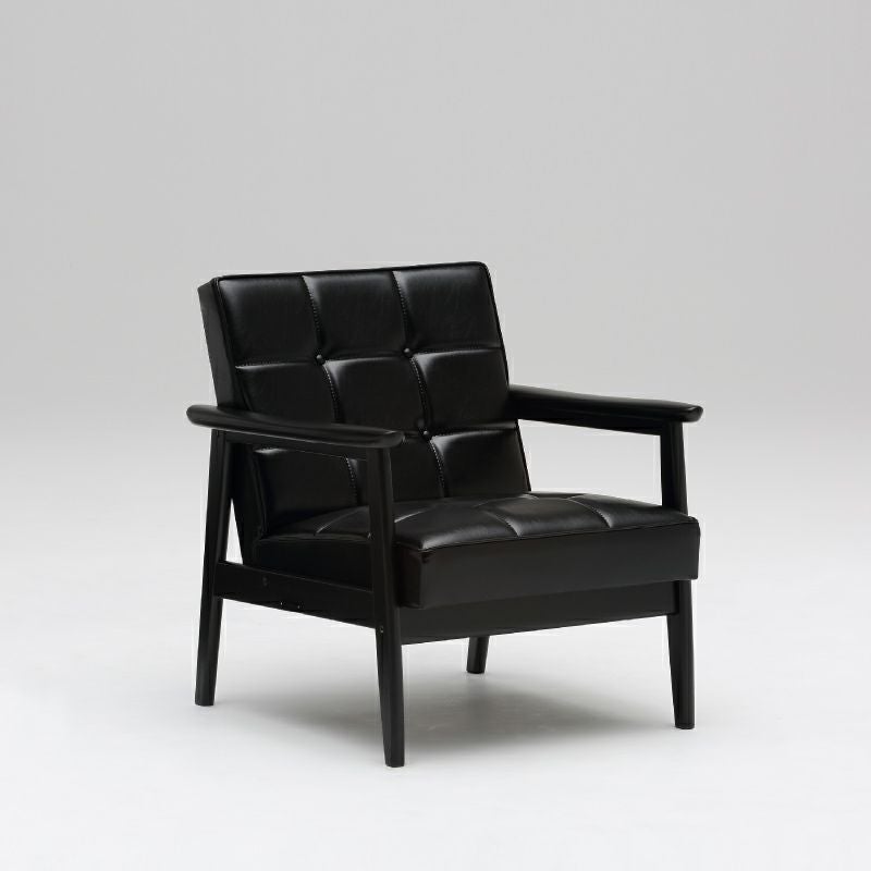 カリモク60 Kチェア 1シーター ブラックブラック［W36140BB