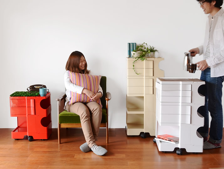 ボビーワゴン 3段3トレイ トルネードグレー | インテリアショップvanilla