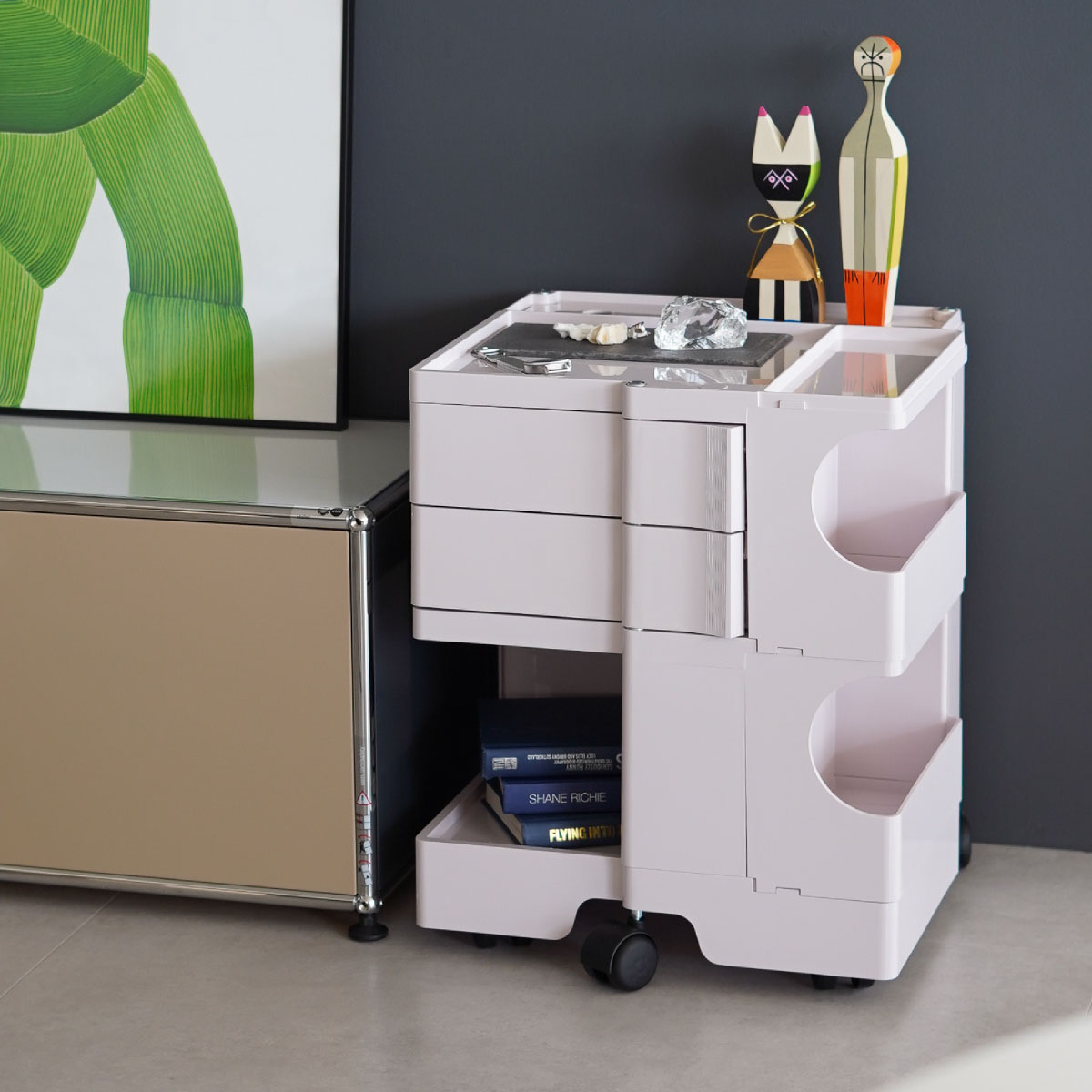 2025年限定》ボビーワゴン 3段5トレイ ダスティピンク | インテリア