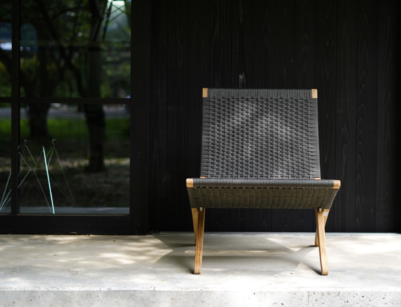 MG501キューバチェア アウトドア チーク 無塗装 フラットロープ CARL