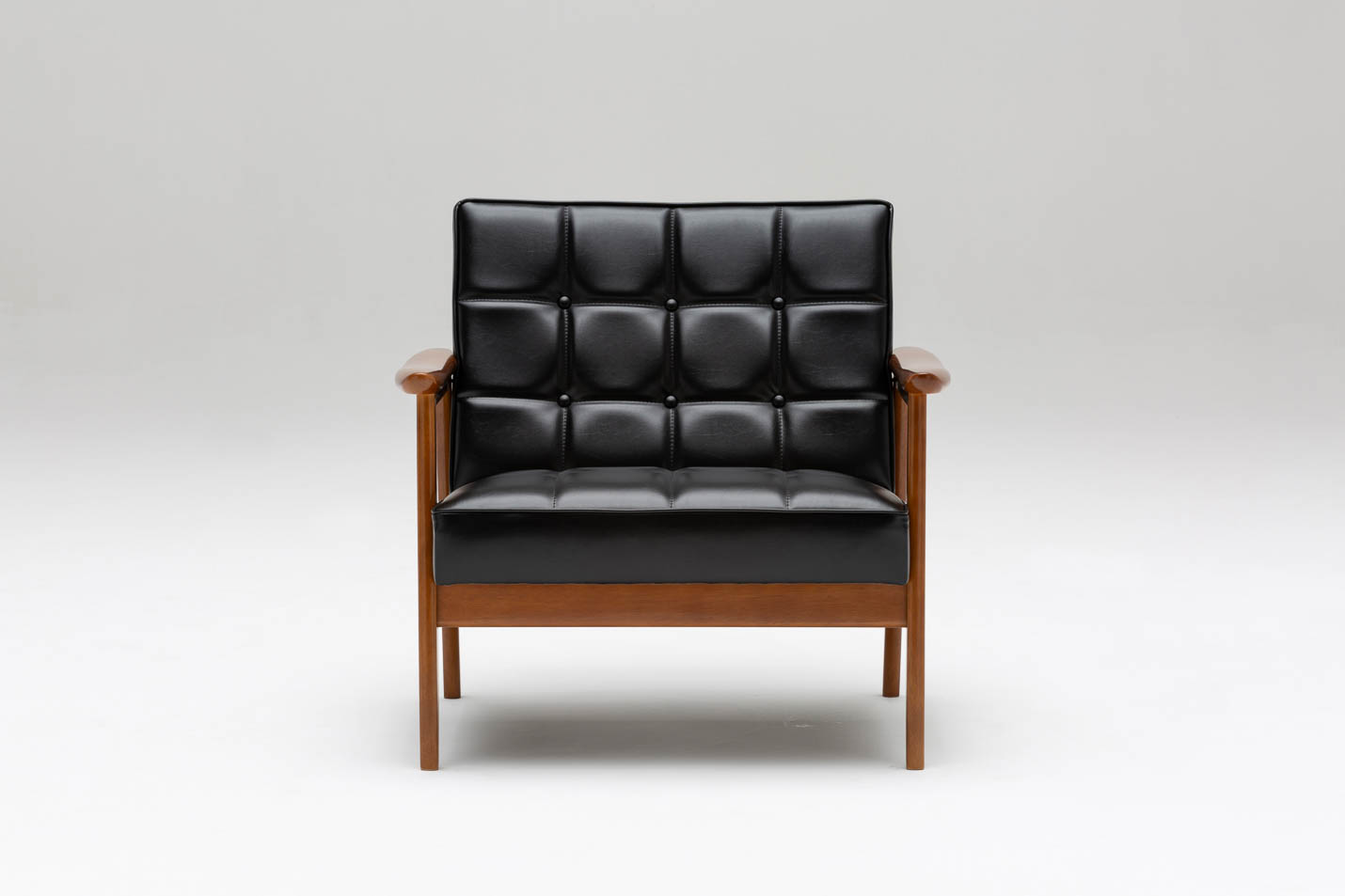 カリモク60 Kチェア 1シーター ワイド スタンダードブラック［W36141BW