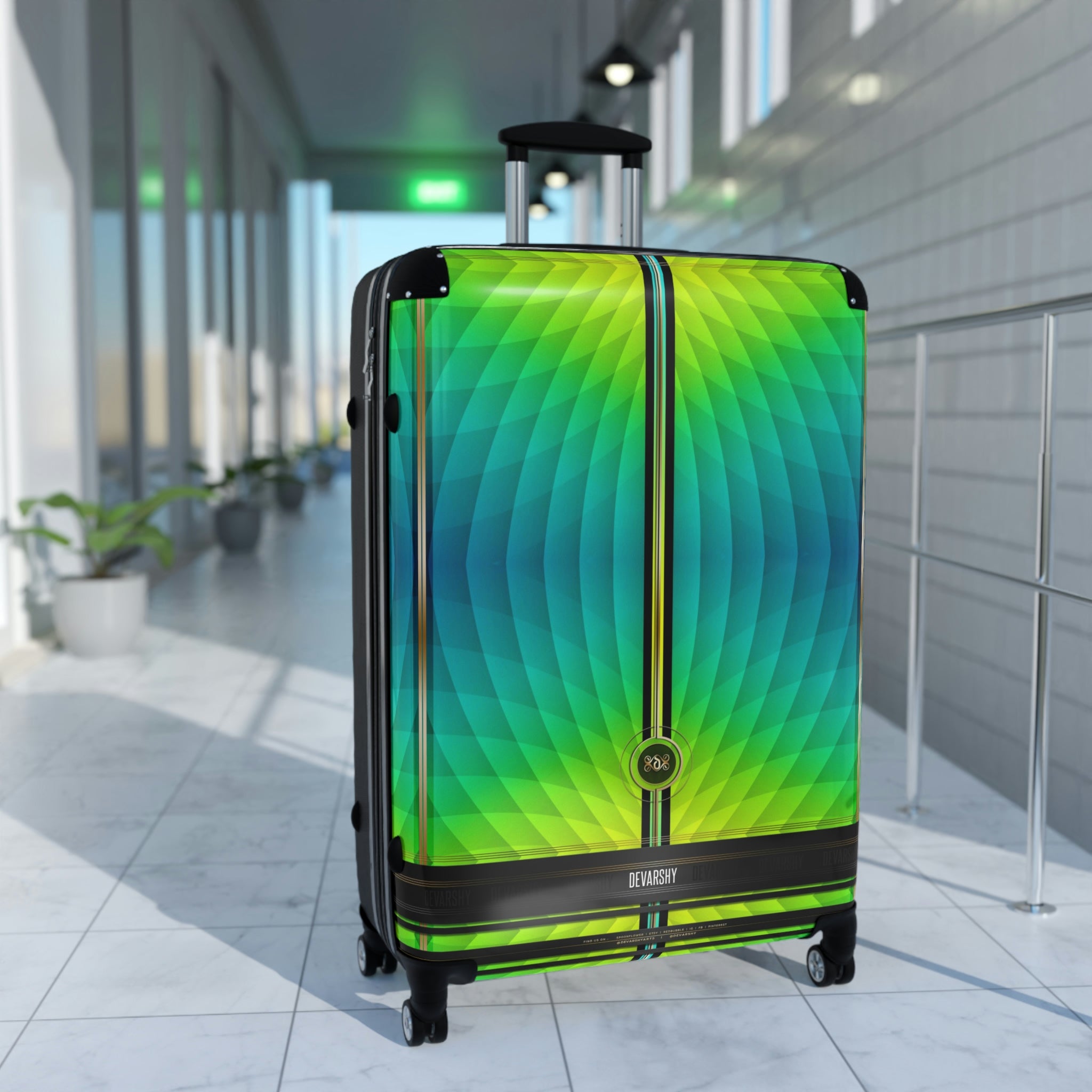 Fluorescent Suitcase 3 Sizes Carry-on Suitcase Neon Green Luggage