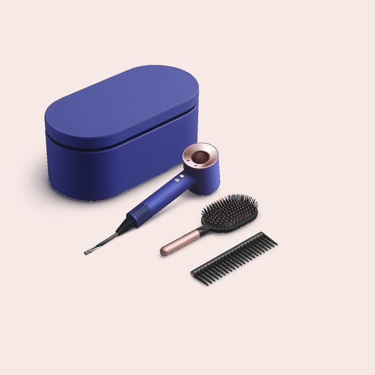 Dyson Supersonic ビンカブルー／ロゼ 収納ボックス、コーム・ブラシ