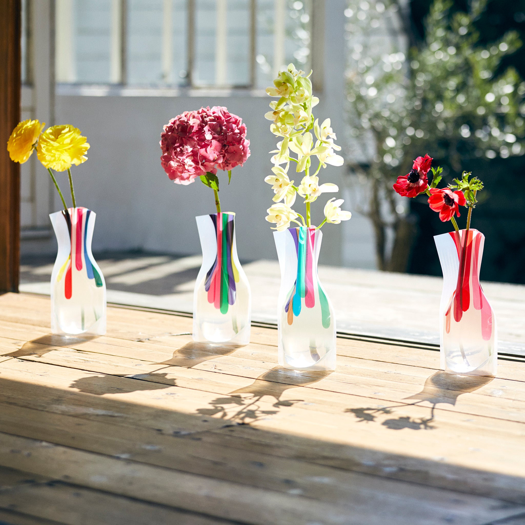 フラワーベース カラードロップス＋ブラウン | D-BROS