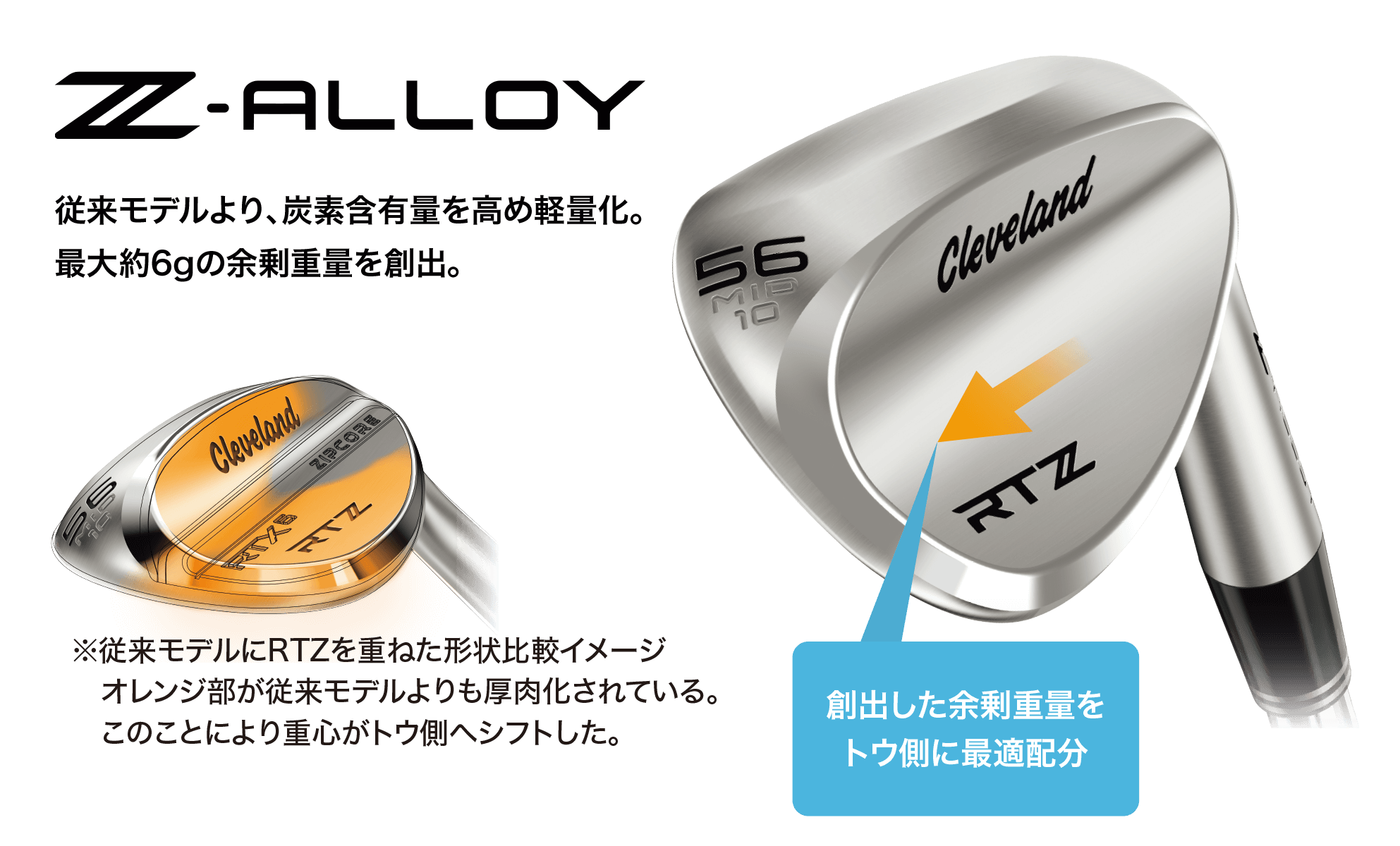 クリーブランドゴルフ RTZ ツアーサテン ウエッジ N.S.PRO MODUS3 115