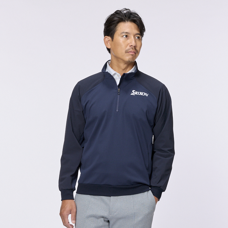 スリクソン カラーブロックハーフジップジャケット SMM5354M【M