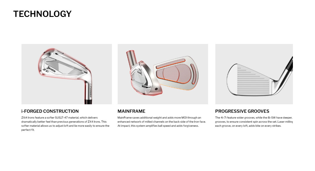Srixon Golf ZXi4 Iron Set True Temper Custom Steel Shafts Choose