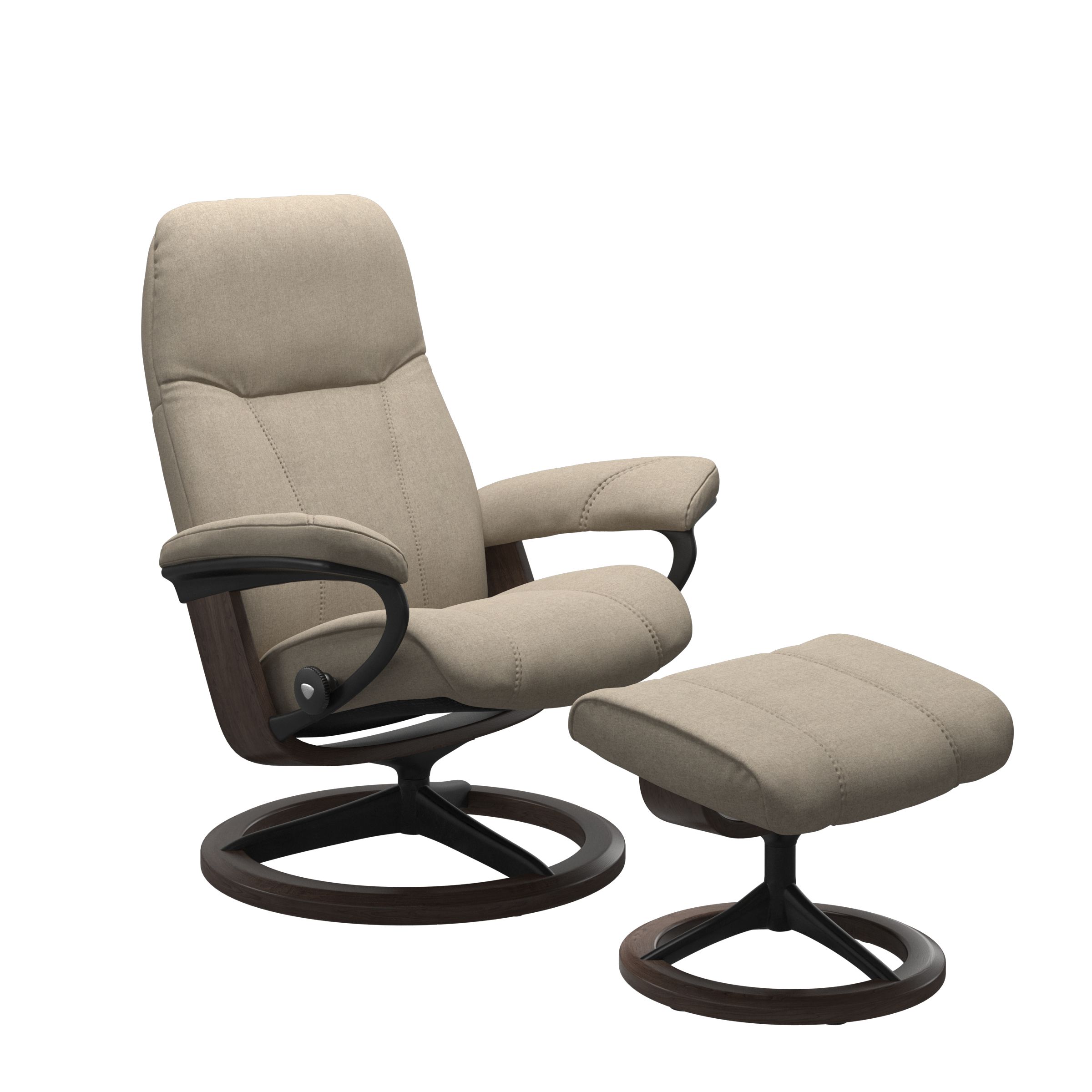 Stressless® Consul (M) シグニチャー オットマン付 | Recliners