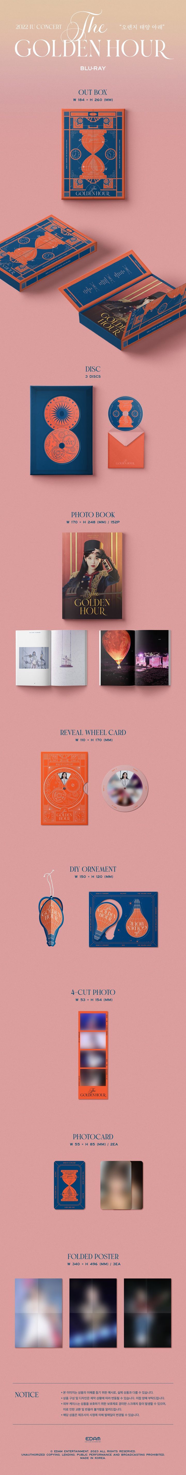 YESASIA: IU - 2022 IU Concert 'The Golden Hour' (Blu-ray) (3-Disc