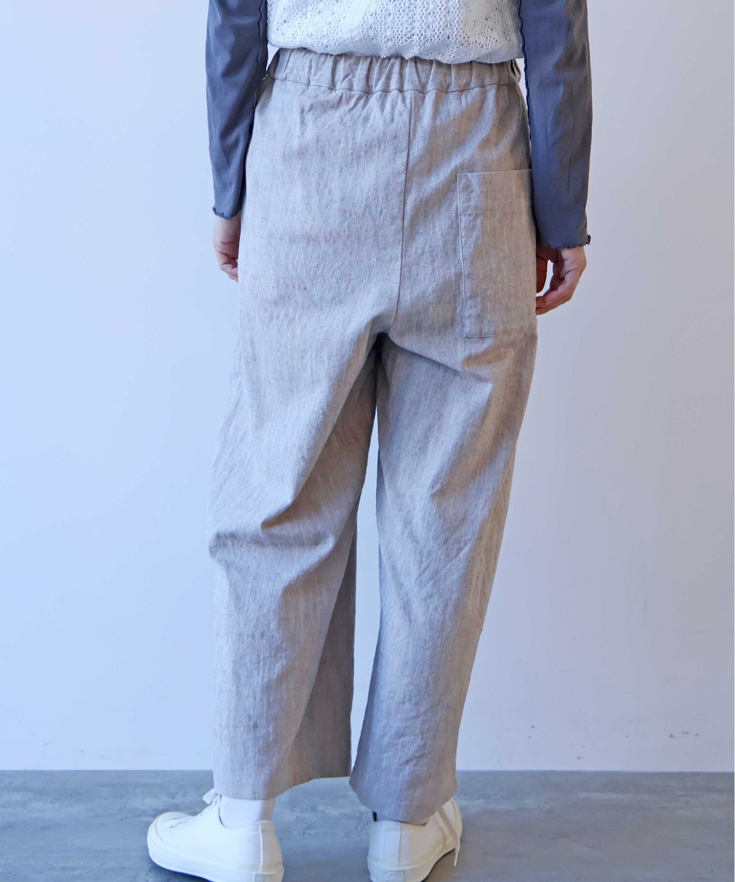 AMBIDEX Store ○slab nep tweed gum tack パンツ(F グレー): yuni